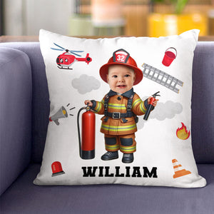 Custom Photo Gifts For Kid Firefighter Pillow 04ohti061224-Homacus