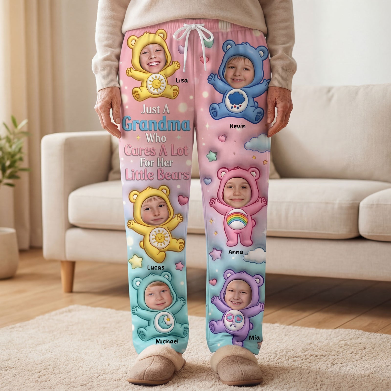 Grandma's Love Pajama Pants - Custom Photo Gifts For Grandmas 01nati130326-Homacus