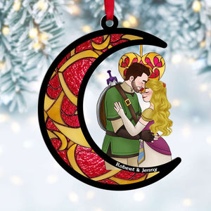 Personalized Gifts For Couples, Kissing Couple Christmas Acrylic Ornament 01OHTI091124HG-Homacus