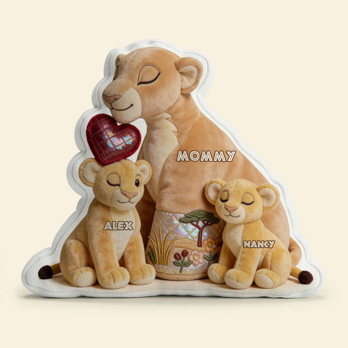 Mom And Baby Cub Pillow - Personalized Gifts For Mother's Day Pillow 01NATI170326-Homacus