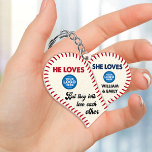 Personalized Gifts For Baseball-loving Couple Keychain 04huti260623-Homacus