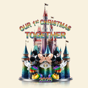 Pride First Christmas Together Acrylic Plaque, Personalized Gifts For LGBT Couple 03qhti051025-Homacus