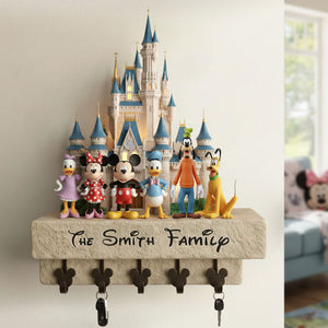 Cute Characters Wood Key Hanger - Personalized Gifts For Family 01hyti161225