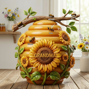 BeeHive Mom And Kids Acrylic Plaque - Personalized Gifts For Mom, Grandma Plaque 03TOTI050226-Homacus