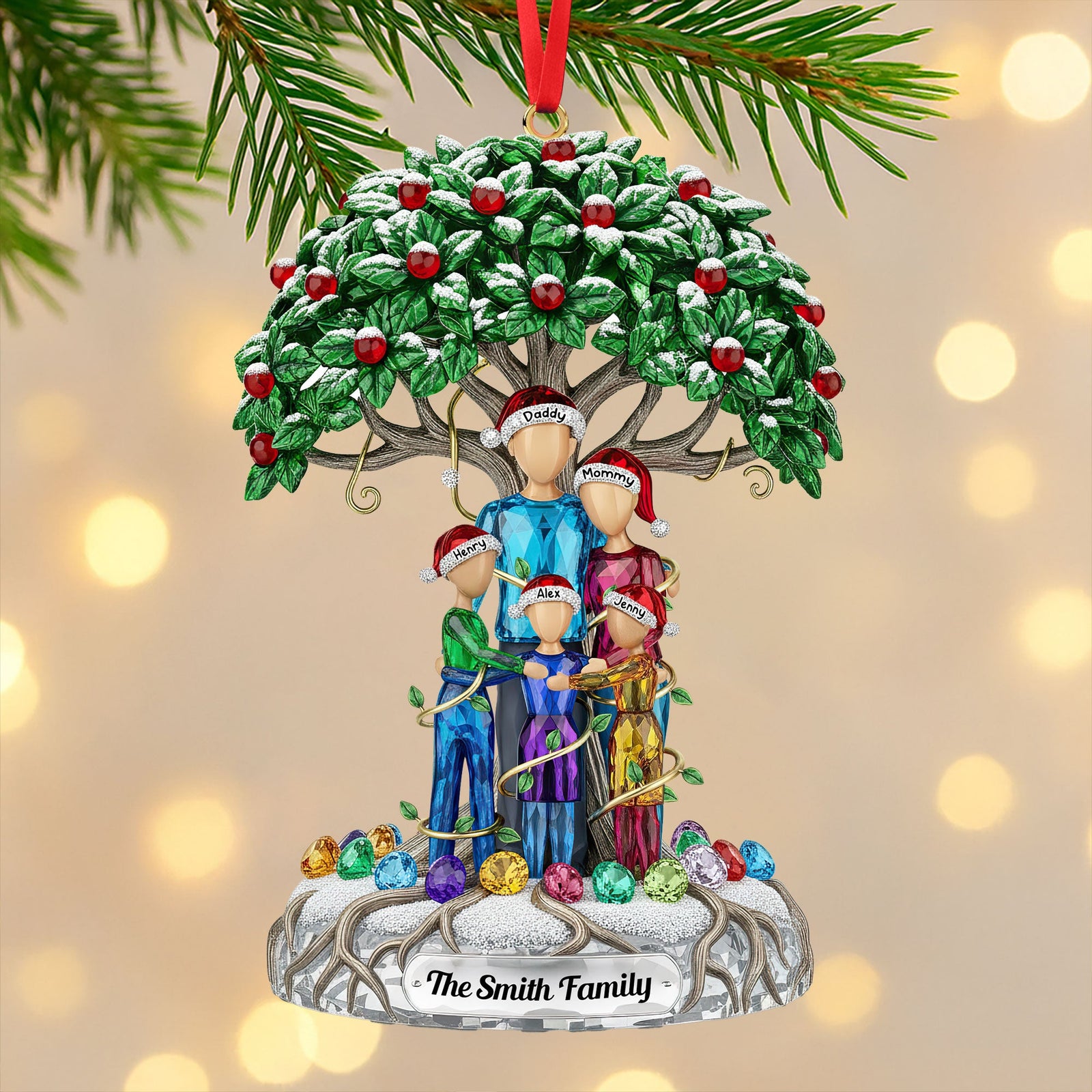 Family Tree Ornament - Personalized Gifts For Family 04huti240925-Homacus