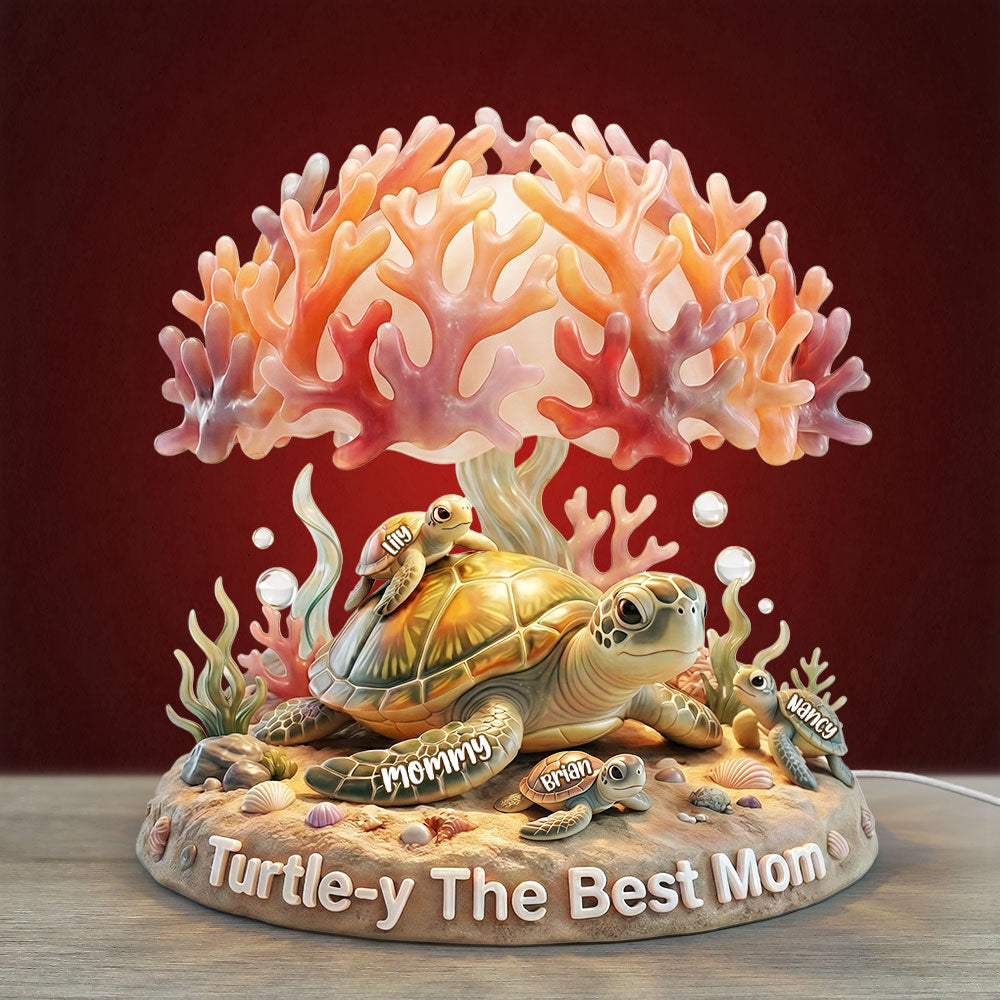 Ocean Turtle Mom Light Box - Personalized Gift For Moms 02NATI130426-Homacus