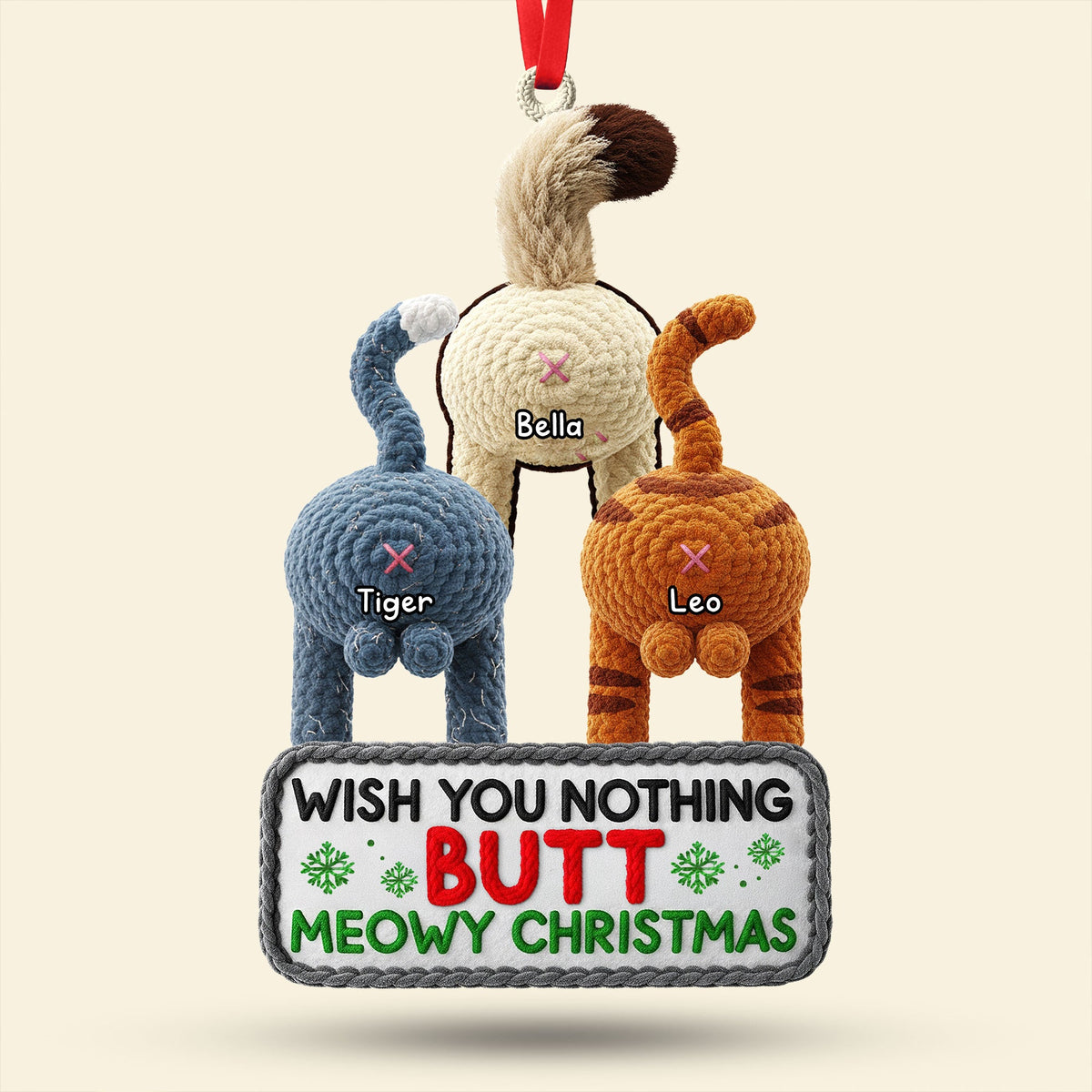 Funny Cat Ornament - Personalized Gifts For Cat Lovers 04nati061025-Homacus