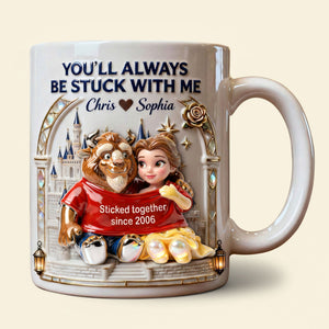 Romantic Cute Couple In Shirt Coffee Mug, Personalized Gifts For Couple 04qhti210126-Homacus
