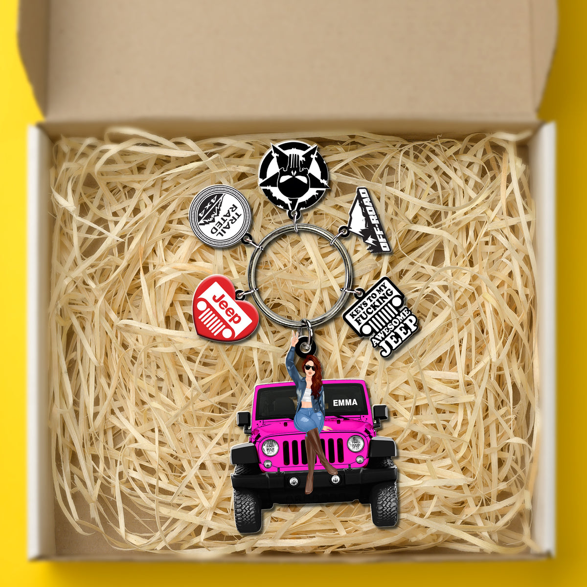 Personalized Gifts For Her Keychain With Charms 02KADC130624TM-Homacus