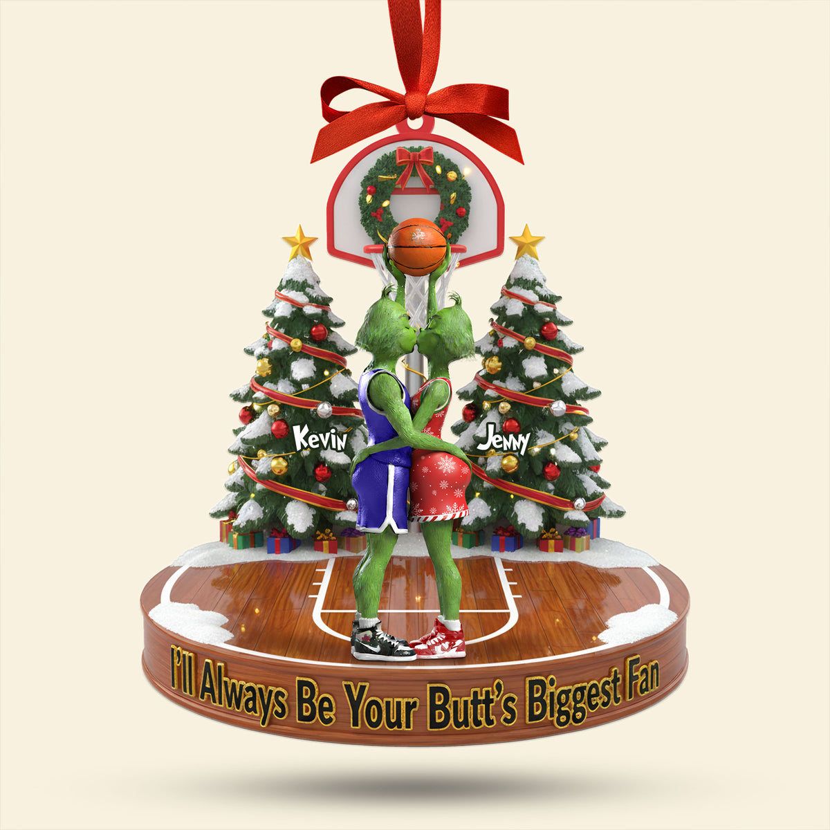Naughty Green Basketball Couple Ornament - Personalized Gifts For Couple 01nati160925-Homacus