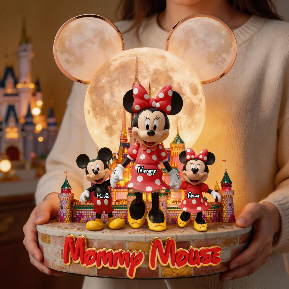 Wonder Castle Mom And Kids Light Box - Personalized Gifts For Mother's Day Acrylic Light Box 03HUTI160426-Homacus