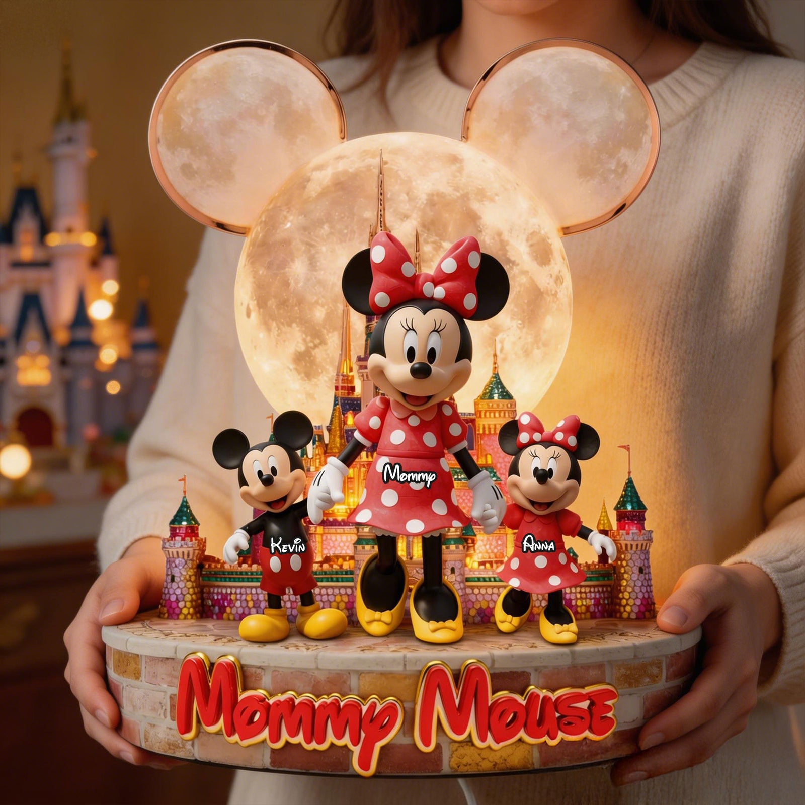 Wonder Castle Mom And Kids Light Box - Personalized Gifts For Mother's Day Acrylic Light Box 03HUTI160426-Homacus