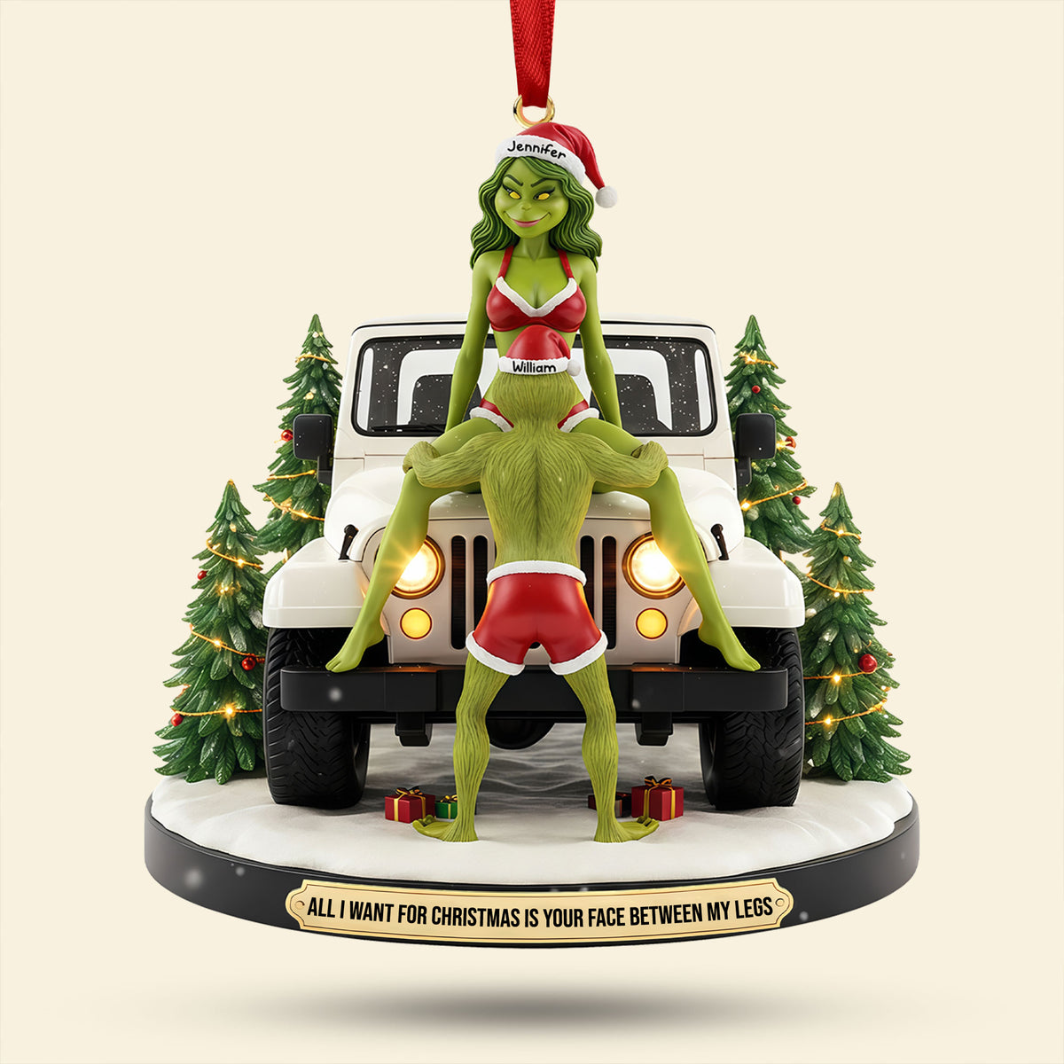 Funny Couple Ornament - Personalized Gift For Off Road Couple Christmas Ornament 04OHTI231025-Homacus
