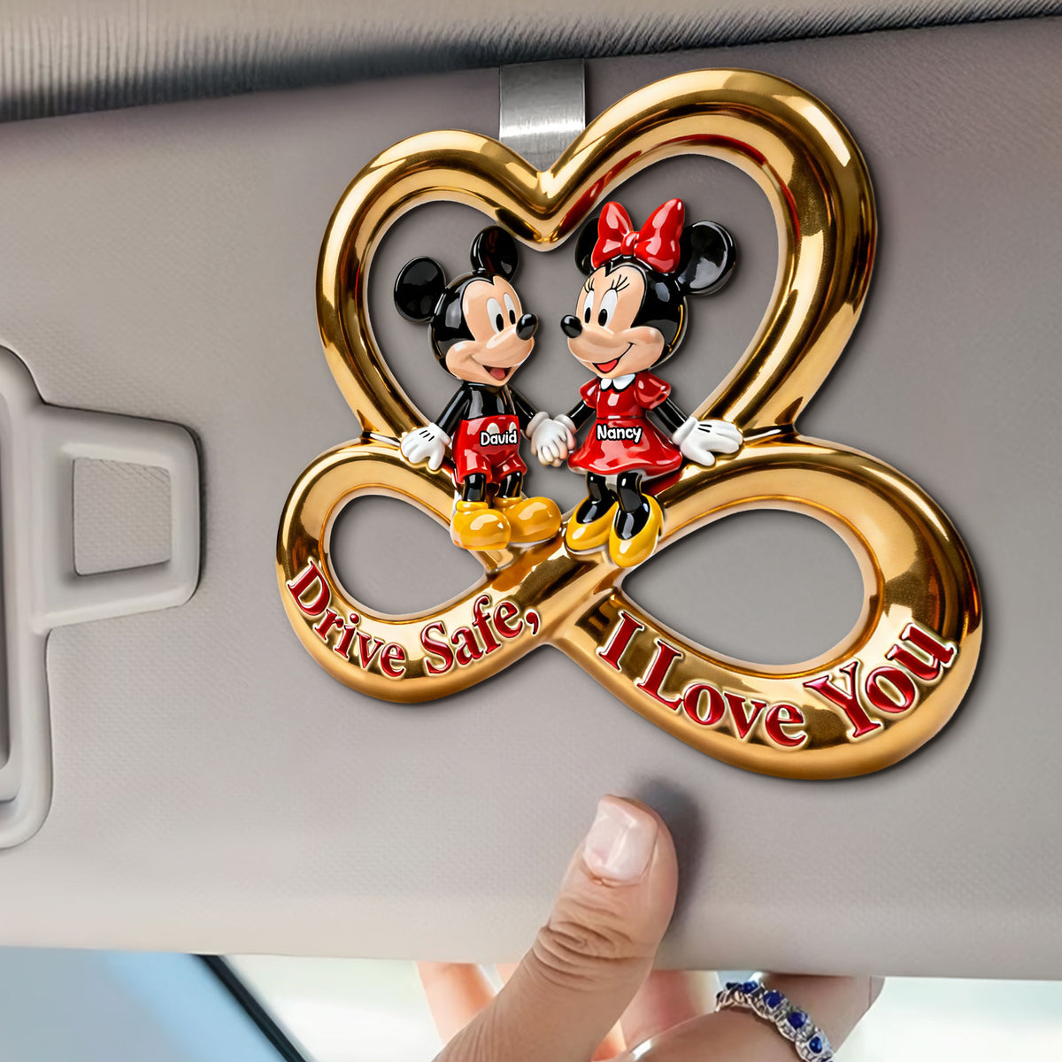 Safe Travels Couple Car Visor Clip - Personalized Gift For Couples 05NATI070126-Homacus