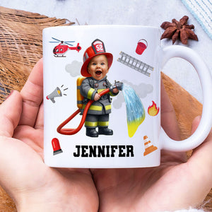 Custom Photo Gifts For Kid Firefighter Coffee Mug 05ohti061224-Homacus