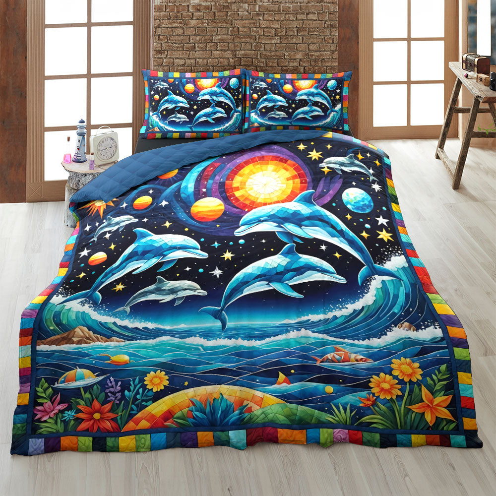Gifts For Dolphin Lover Quilt Bed Set 043huti220125-Homacus