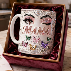 Grandma Butterfly Drinkware Coffee Mug - Personalized Gifts For Mom and Grandma 01nati090326