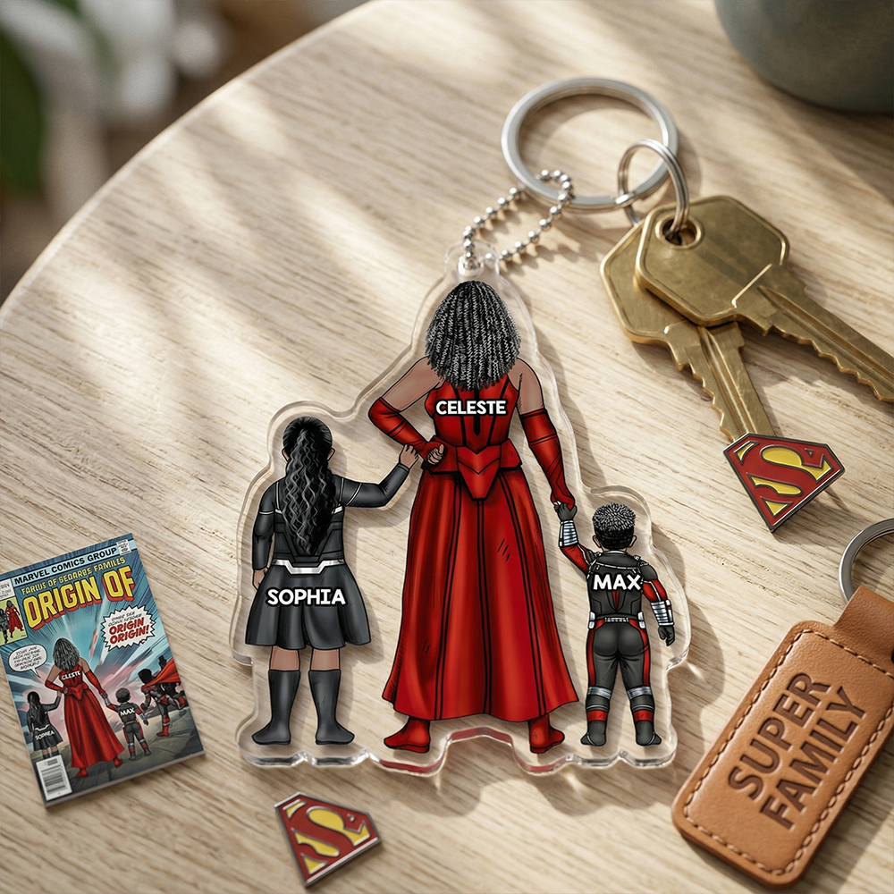 Power Mom Keychain Personalized Mother's Day Gifts 071qhhu240225pa-Homacus