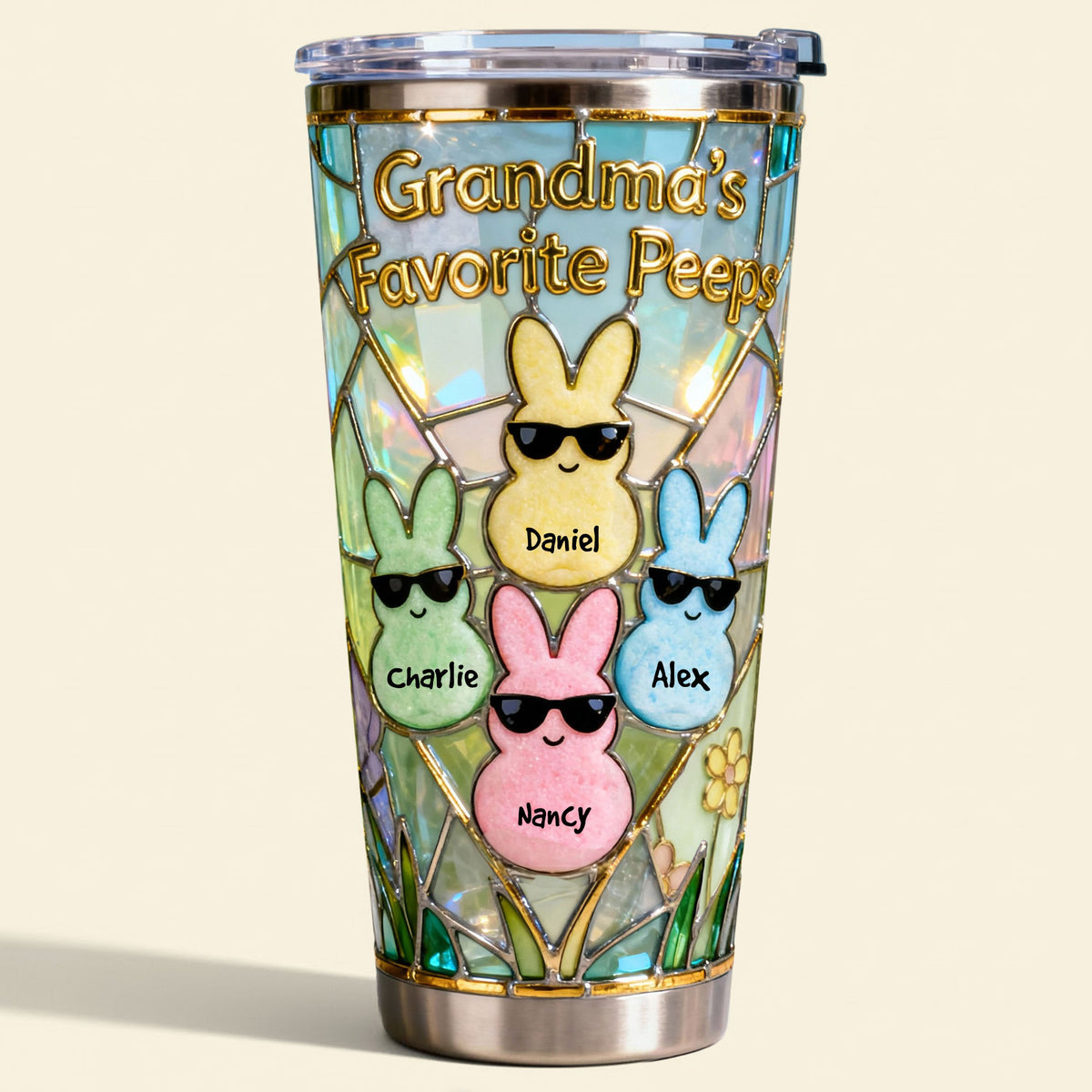 Easter Bunny 20oz Tumbler - Personalized Gifts For Grandma, Mom Tumbler 02QHTI300126-Homacus