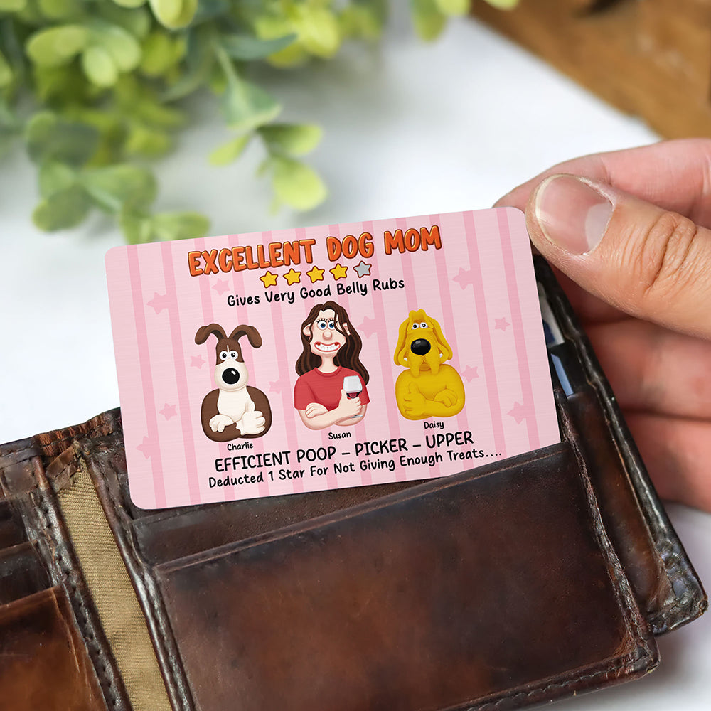 Personalized Gifts For Mom Wallet Card Excellent Dog Mom 07xqti200125pa-Homacus