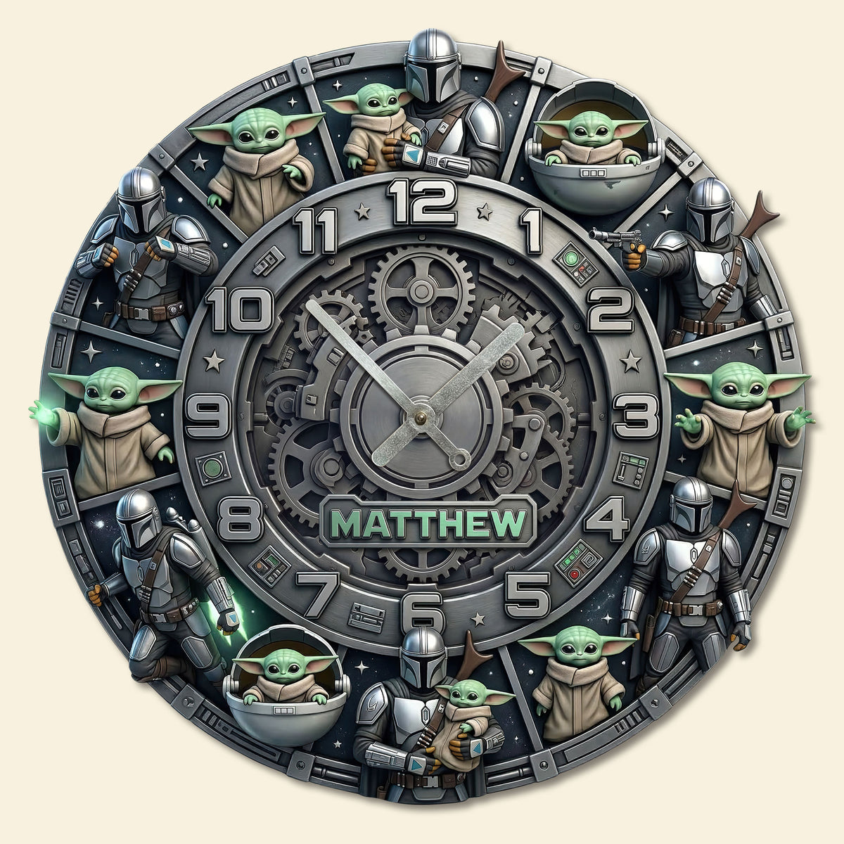 Cosmic Acrylic Hanging Wall Clock - Personalized Gifts For Cosmic Lovers 05huti160326-Homacus