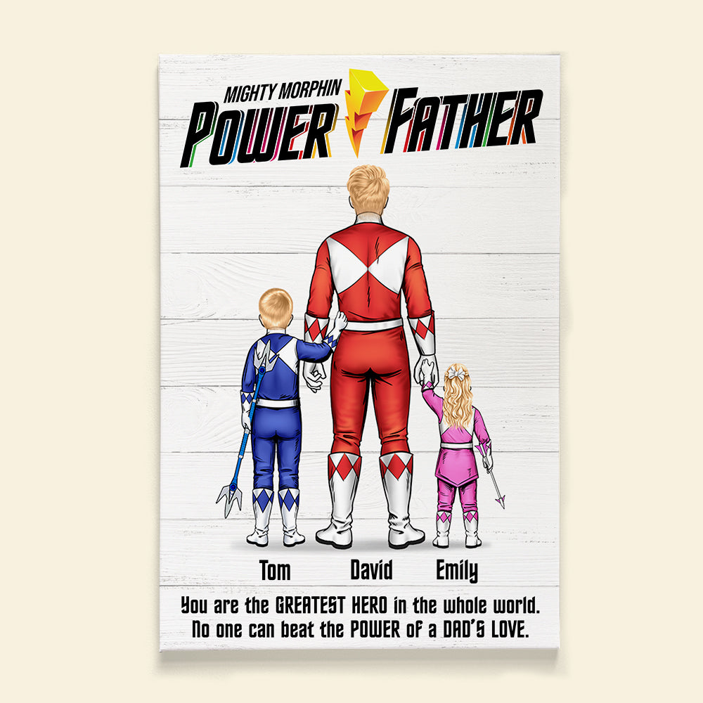Power Dad Canvas Poster - Personalized Gift For Father 07HUDT120523-Homacus