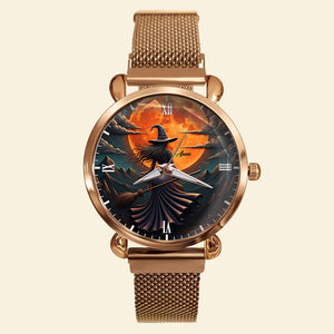 Witch Mesh Strap Quartz Watch - Personalized Gifts For Witch Fan 02pgti220725-Homacus