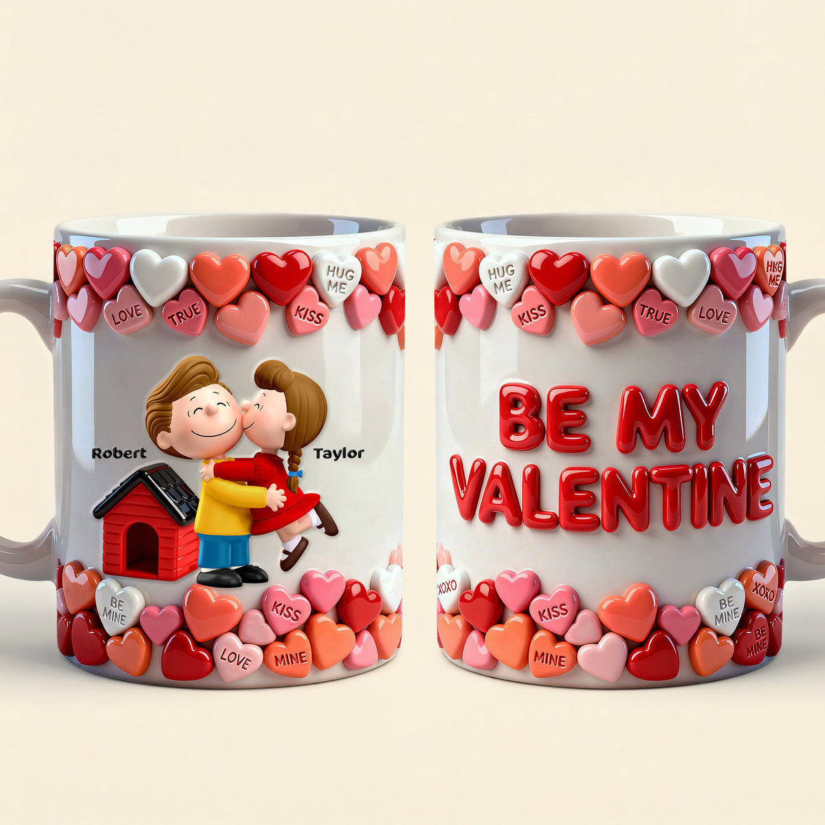 Be My Valentine Couple Coffee Mug - Personalized Gifts For Couple Coffee Mug 03OHTI241225HG-Homacus