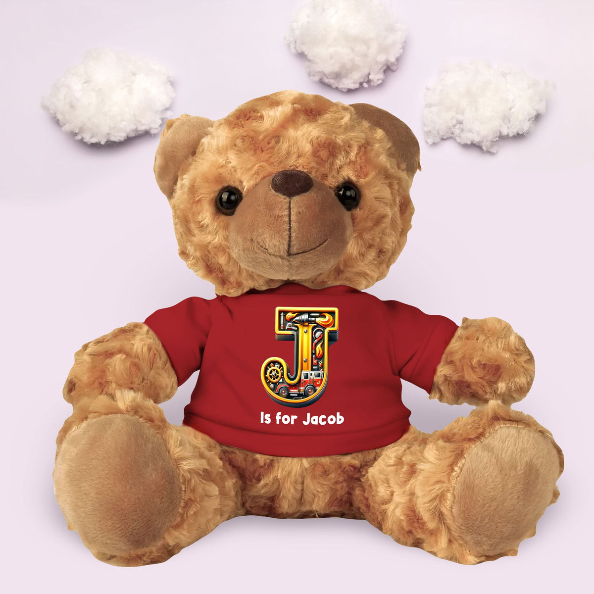 Custom Alphabet Gifts For Kids Bear With Shirt Firefighter Letter 04xqti140225-Homacus