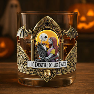 Spooky Couple Whiskey Glass - Personalized Gifts For Couple 04ohti190825-Homacus