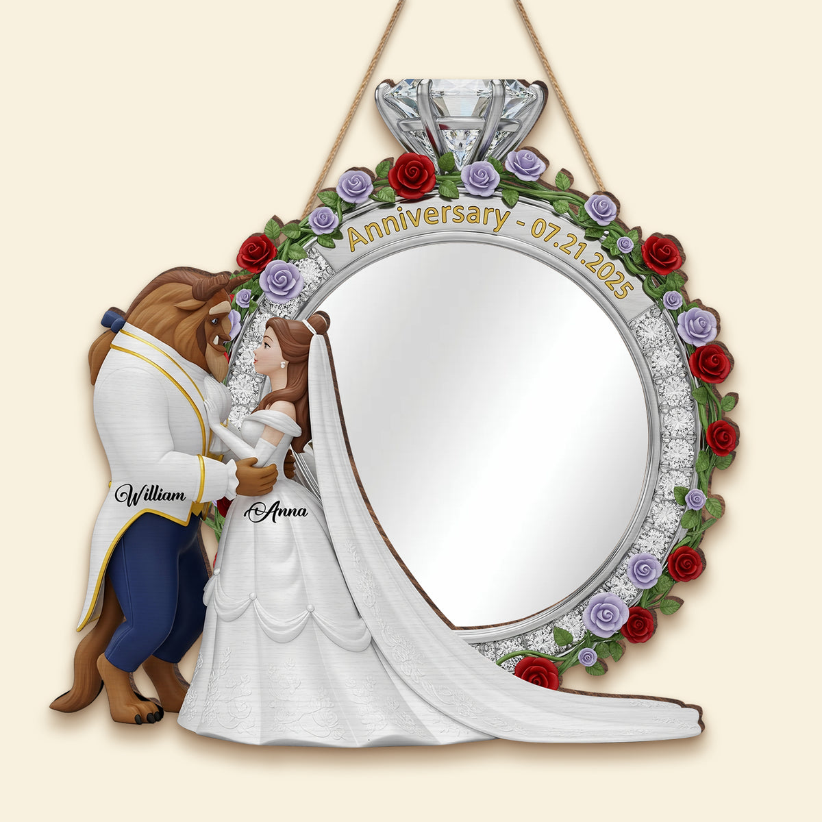 Romantic Couple Mirror - Personalized Gifts For Couple 02ohti230725-Homacus
