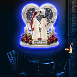 Spooky Couple LED Wall Sign - Personalized Gifts For Couple 01pati200925-Homacus