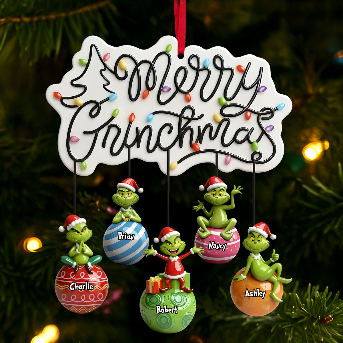 Playfull Hanging Together Ornament, Personalized Christmas Gifts For Family & Friends 02qhti081025-Homacus