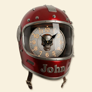 Biker Helmet Clock - Personalized Gifts For Biker 1 Layer Acrylic Hanging Wall Clock 04HYTI221225-Homacus
