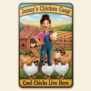 Farm Chicken Print Metal Sign - Personalized Gifts For Famer 01nati181225-Homacus