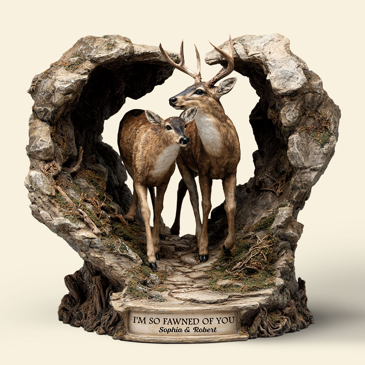 Deer Couple Plaque - Personalized Gifts For Couple 04tgti090625-Homacus