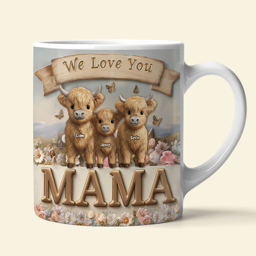 Highland Cow Grandma Mug - Personalized Gifts For Grandma 05tgti140625-Homacus