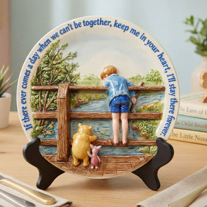 Anniversary Kid And Bear Plate - Personalized Gift For Kids Ceramic Round Plate 02HUTI160125-Homacus