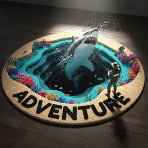 Sea Fishing Quilted Round Mat - Personalized Gifts For Fishing Lovers 02hyti061025-Homacus