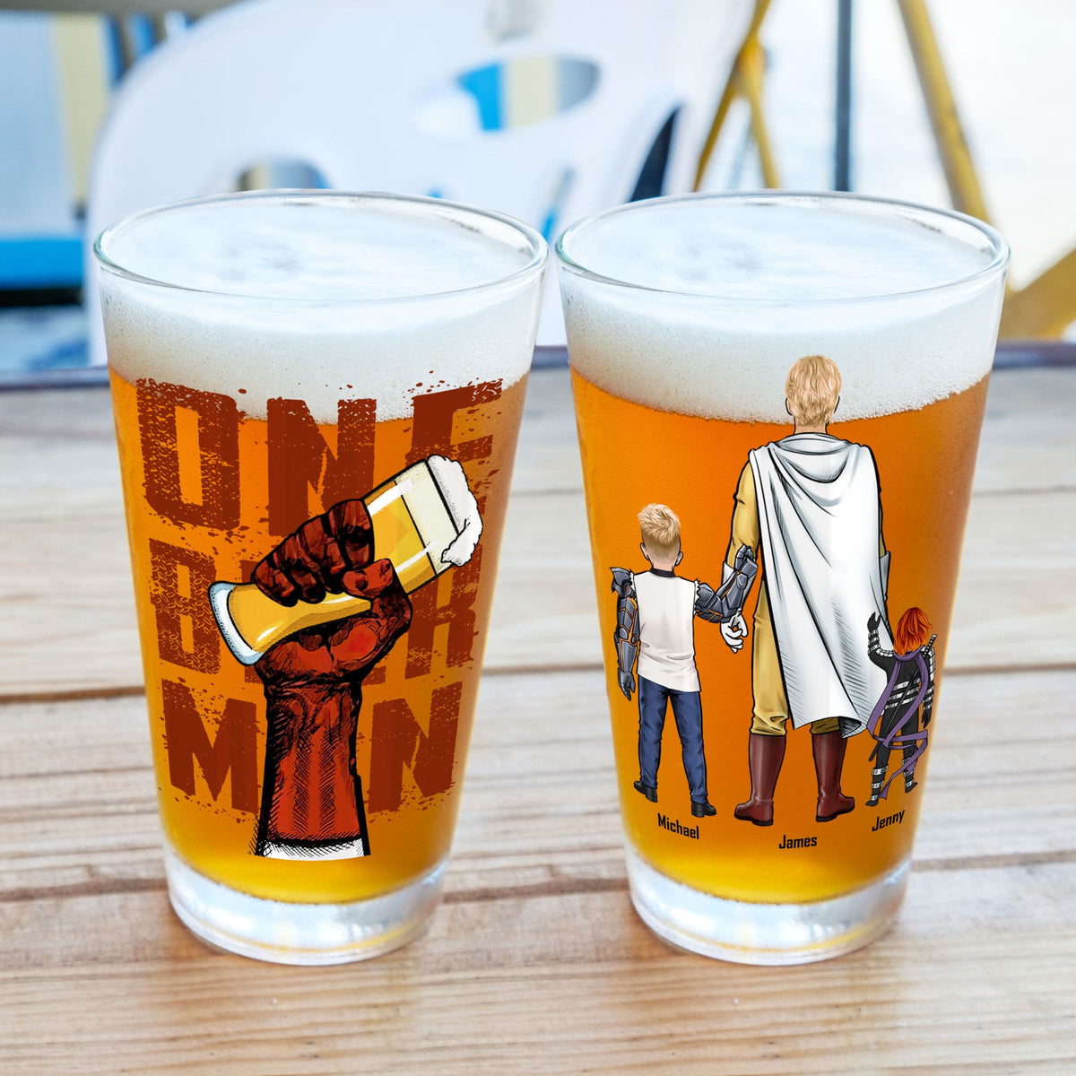 Personalized Gifts For Dad Beer Glass 05OHTI170524HH-Homacus