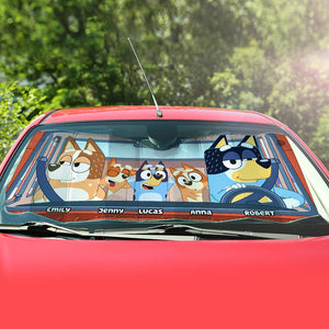 Personalized Gifts For Family Windshield Sunshade 03nati090524-Homacus