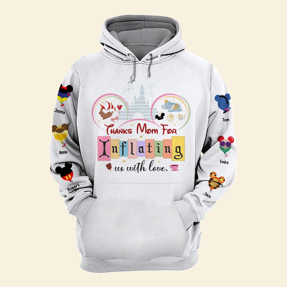 Personalized Gifts For Mom 3D Shirt Thanks Mom For Inflating us with Love 03KATI020324-Homacus