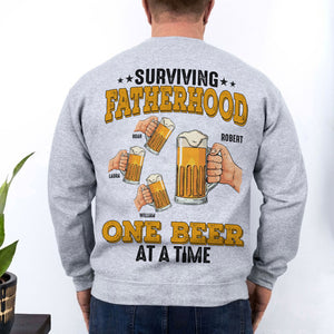 Personalized Gifts For Dad Shirt 04ohti300524 Surviving Fatherhood One Beer At A Time-Homacus