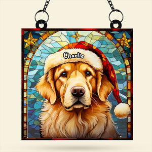 Personalized Christmas Gifts For Dog Lovers Suncatcher Ornament Golden Retriever 04huti090924-Homacus