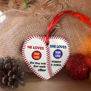 Personalized Christmas Gifts For Baseball Lover Ceramic Ornament 02HUTI091024-Homacus