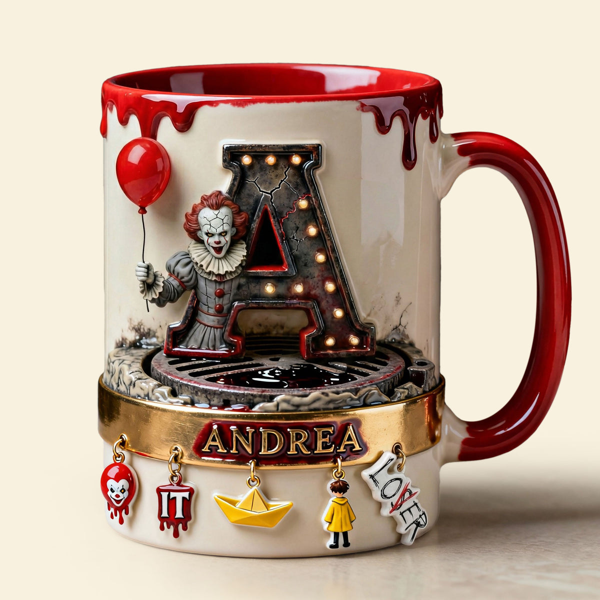 Monstrous Alphabet Initial Letters Accent Mug - Personalized Gifts 02qhti090126-Homacus