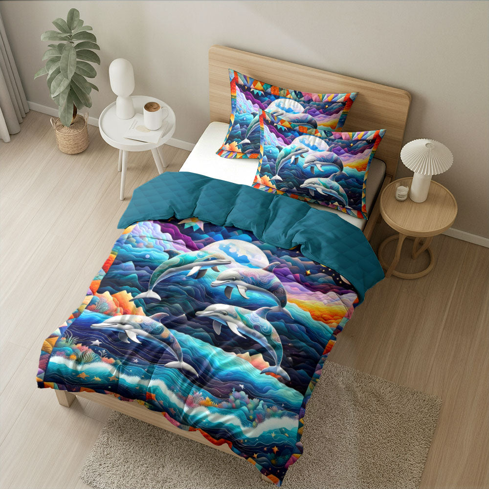 Gifts For Dolphin Lover Quilt Bed Set 045huti220125-Homacus