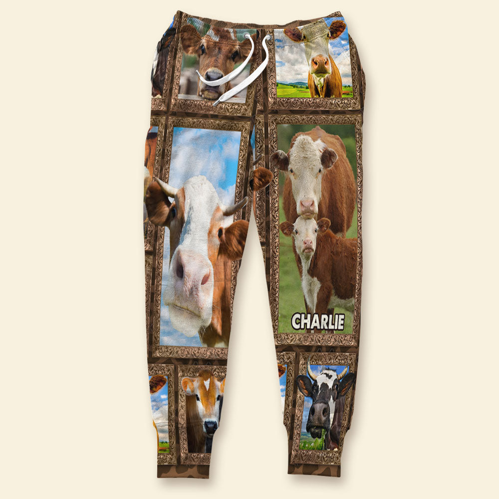 Cute Cattle - Personalized Photos Collage Sweatpants For Cow Lovers 052qhti311224-Homacus