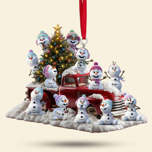 Snowman Family Ornament - Personalized Gifts For Family 04tgti300825-Homacus