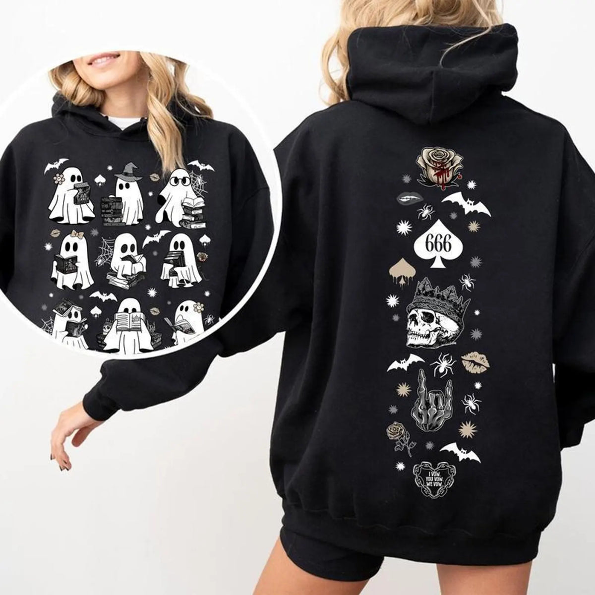 Bookish Ghosts Shirt - Halloween Gift For Book Lovers 63laxx180725-Homacus